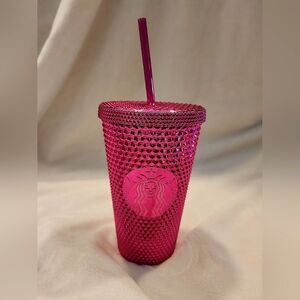 Starbucks Pink Textured Tumbler with Straw